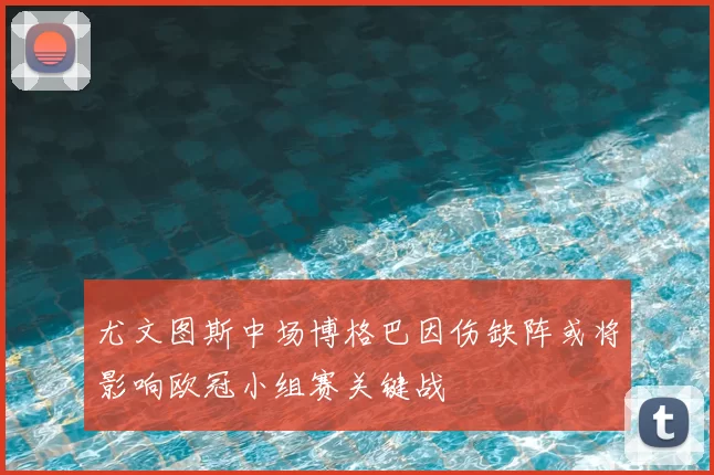 尤文图斯中场博格巴因伤缺阵或将影响欧冠小组赛关键战